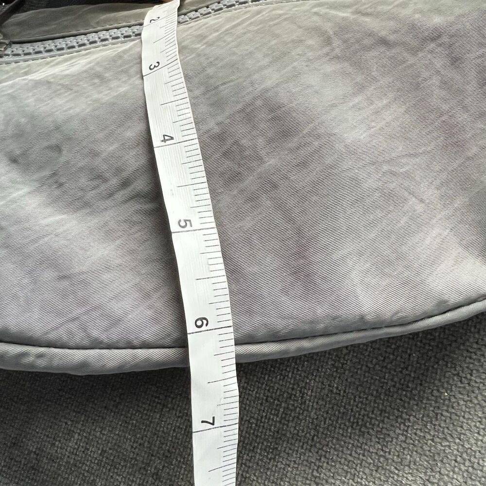 Rebecca Minkoff womens Fanny Pack Nylon Leather Accent Belt Bag Chrome Clip Gray - Picture 9 of 9
